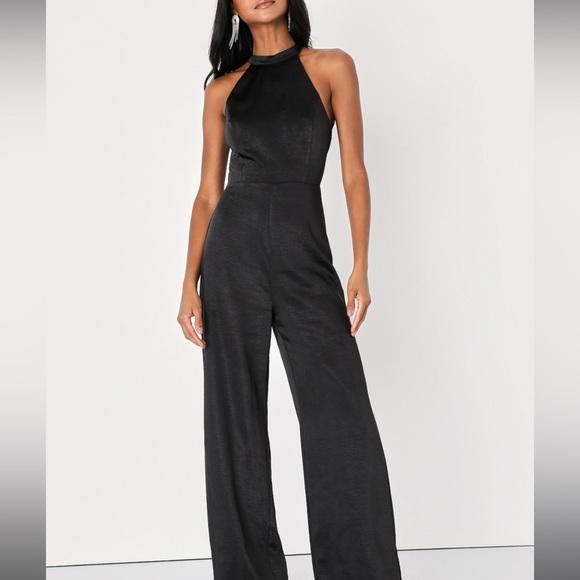 Lulus black silk jumpsuit in size Medium - Picture 6 of 9